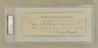 Orville Wright The Wright Brothers Signed Check Psa/dna 9 Auto Rare