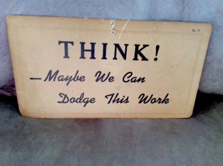 Very Rare Vintage Ibm " Think " Slogan From Estate Endicott Ny Birthplace Of Ibm