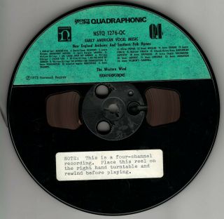 Very Rare 4 - channel Reel Tape - - Early American Vocal Music Quadraphonic 3