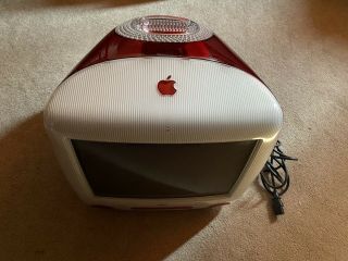 Imac 15” Red M5521 With Mac Os 9 No Keyboard Or Mouse Rare Vintage