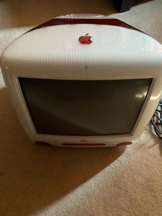 IMac 15” RED M5521 With MAC OS 9 No Keyboard Or Mouse RARE VINTAGE 2