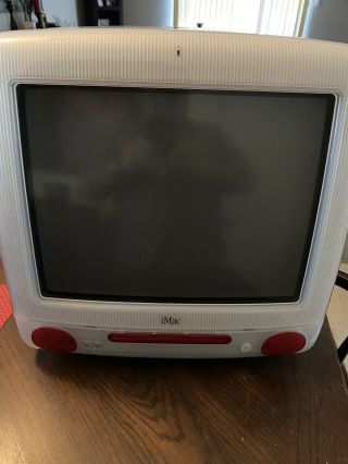 IMac 15” RED M5521 With MAC OS 9 No Keyboard Or Mouse RARE VINTAGE 3