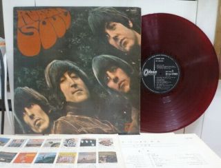 The Beatles / Rubber Soul,  Rare Red Wax Japan Orig.  1st Press Odeon 1966 Lp Ex