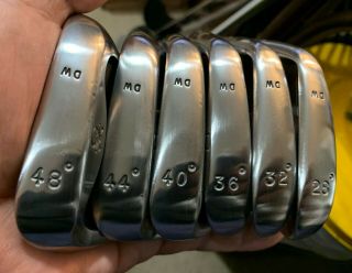 Scratch Golf Sq Toe Don White Grind Heads Only Iron Set 5 - Pw Rare One Of A Kind