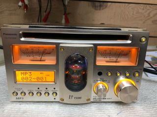 Rare Panasonic Cq Tx5500w Cd Player Car Radio Vacuum Tube Mp3 Aux Bluetooth
