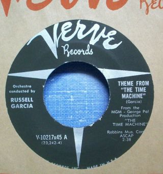 Russell Garcia - Theme From " The Time Machine " - 1960 Nm Soundtrack 45 - Rare
