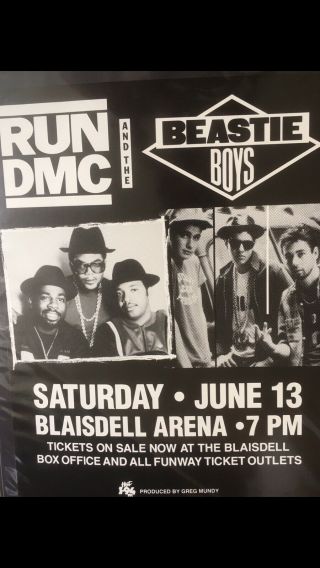 Run Dmc And The Beastie Boys (rare) 1987 Vintage Hawaii Concert Poster