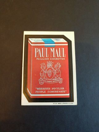 Topps Wacky Packages 1973 1st Series Paul Maul Sticker Rare,