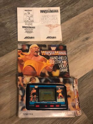 Vintage Rare Wwf Wwe 1988 Wrestlemania Acclaim Hand - Held Electronic Video Game
