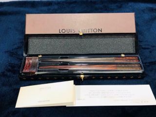 Louis Vuitton Vip Limited Monogram Pair Chopsticks Set Rare Novelty Japan