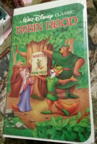 Robin Hood Walt Disney Classic VHS Black Dimond Rare 2