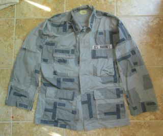 Rare Usmc Marine Mout T - Pattern T - Block Urban Camo Bdu Coat Shirt Med Reg Mr