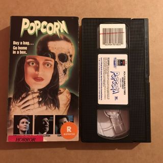 Popcorn Vhs 1991 Horror Comedy Rare Oop Htf Former Rental Squeeze Box