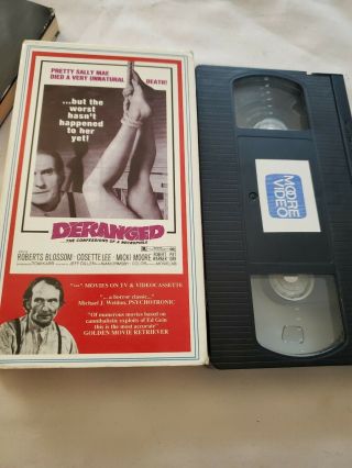 Deranged: The Confessions Of A Necrophile Vhs Video Sov Horrir Gore Rare