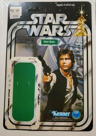 Vintage Star Wars Han Solo 12 Back Cardback Unpunched Card Back Only