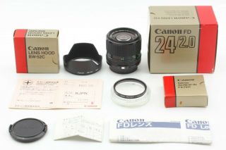 Rare [ BOXED ] Canon FD NFD 24mm F/2 MF Wide Angle Lens From Japan 2