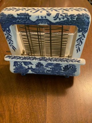 Museum Quality Rare Toastrite Blue Willow Porcelain Electric Toaster
