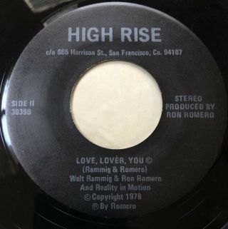 High Rise 45 Rare Unknown Private Bay Area Modern Soul Jazz Funk 1978 Hear It