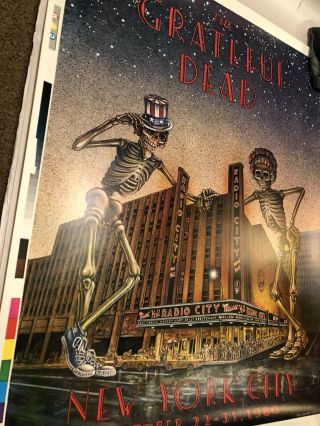 Rare 1980 The Grateful Dead Poster Proof Radio City Music Hall Nyc