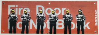 Banksy  Smiley Coppers” Stencil On Street Art Sign Traffic Sign Rare