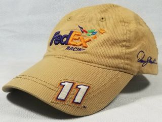 Rare Denny Hamlin 11 Racing Chase Authentics Brown Adj Nascar Cap Hat