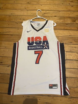 Rare Nike 1992 Usa Olympics Dream Team Larry Bird 7 Basketball Jersey - Xxl