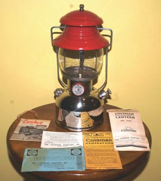Rare Vintage 1/1951 Coleman 200 Lantern W/ Orig Literature