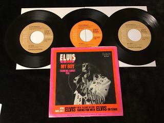 Elvis Presley 45 Pb - 0191 My Boy 3 Variations Lt.  Tan,  Dk.  Tan And Rare Orange Nm
