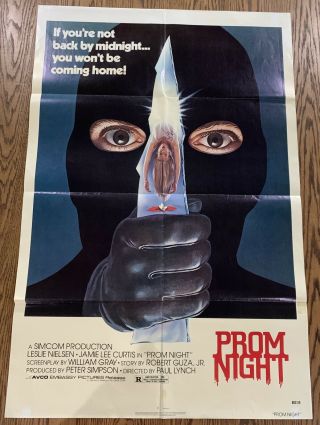 Prom Night - Ultra Rare Vintage Slasher Horror Cult Movie Poster