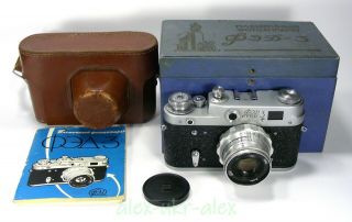 Rare Fed - 3 With Industar - 26m Lens Film Camera M39.  Exc -.  Repaired.  2144508.  Box