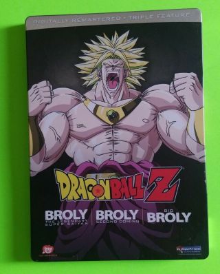 Dragonball Z - Broly Triple Feature (dvd 2 - Disc Steelbook 2009) Rare Steelcase