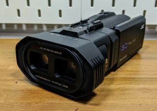Rare JVC GY - HMZ1U ProHD 3D Twin HD Lens SDHC Camcorder w/ batteries & bag 2