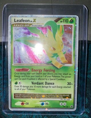 Leafeon Lv X - 99/100 - Holo Ultra Rare Majestic Dawn Pokemon