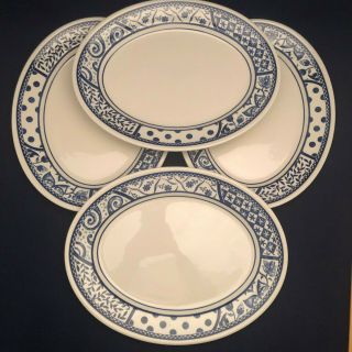 Churchill Dinner Plates Oval Set Of 4 Fine English Tableware England Rare