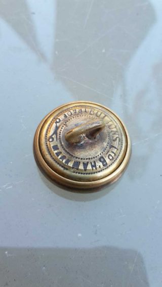 Brass Raf Kings Crown Pilots Button,  Escape And Evasion Compass - Rare Lh Thread