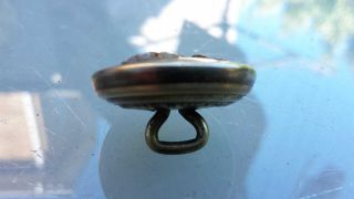 Brass RAF kings crown pilots button,  escape and evasion compass - rare LH thread 3