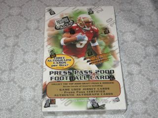 2000 Press Pass Hobby Football Box Tom Brady Rookie Rare Auto ??? Hot