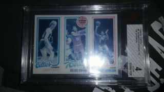 1980 1981 Topps Larry Bird Magic Johnson Bgs Bvg 4 Rare Rookie Card Graded