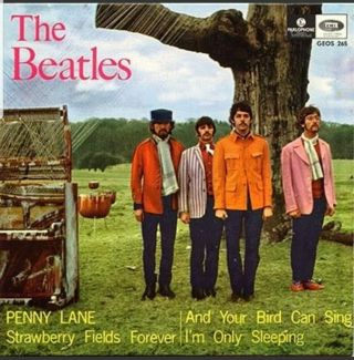 The Beatles " Penny Lane/strawberry/ Sleeping/ Your Bird " Rare 1967 Sweden Ep Ex