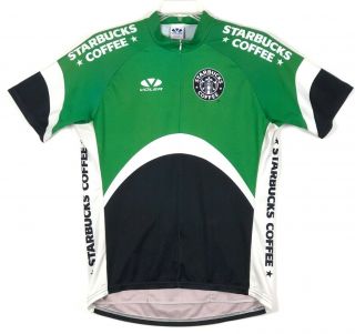 Rare 2003 Voler Starbucks Cycling Jersey 3/4 Zip Short Sleeve Mens Xl