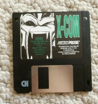 X - Com UFO Defense (1994) w/Extra Rare Demo disk Complete Big Box PC 3.  5 