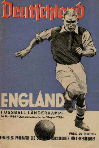 Rare Match Programme Germany V England 1938 Berlin Rare