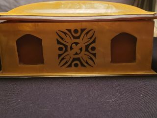 Vtg/old Rare Art Deco Lava Flow Catalin Celluloid Bakelite Trinket Jewelry Box