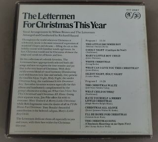 Collectors Rare The Lettermen Reel Tape Christmas This Year 3.  75 IPS Y1T2587 2