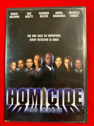 Rare Homicide The Movie (dvd 2001) Baldwin Beatty Belzer Braugher