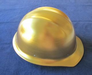 Vintage RARE GOLD BULLARD 502 ALUMINUM Hard Boiled HARD HAT Ironworker 2