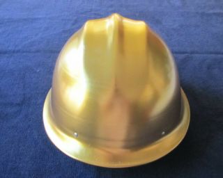 Vintage RARE GOLD BULLARD 502 ALUMINUM Hard Boiled HARD HAT Ironworker 3