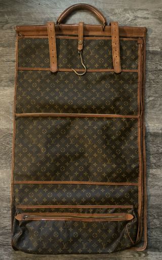 Rare Vintage Louis Vuitton Monogram Hanging Garment Travel Bag Authentic Lv