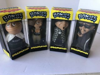 RARE Complete Set Of 4 Homies 6 Inch Bobbleheads With Secret Compartments NIP 2