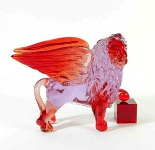 V Rare Huge World Class Murano Ermanno Nason Art Glass Neodymium Lion Sculpture